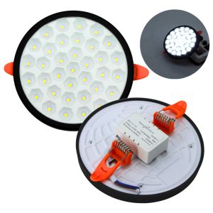 Alternative view of Super Lampara Ajustable Plafon 18w Luz Blanca Orilla Negra