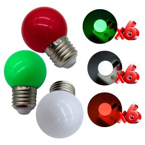 Alternative view of Pack Fiestas Patrias 18 Focos Led G45 Verde Blanco Rojo E27