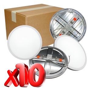 Paquete De 10 Lamparas Led 20w Ajustable Para Bote O Plafon