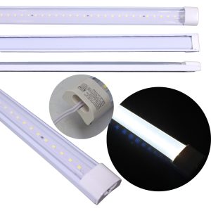 Paquete De 20 Regletas Tubo Led Con Conector Integrado 22w Estructura Blanco
