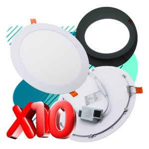 Alternative view of 10 Lamparas Panel Led Empotrar Plafon 18w (150w) 22 Cm Estructura Blanco