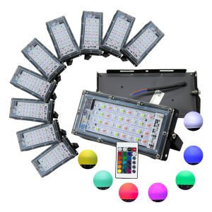 Alternative view of Paquete De 10 Reflectores Rgb 50w Multicolor Led