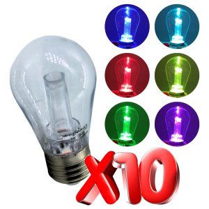Alternative view of Paquete De 10 Focos Led Vintage 5w Rgb Multicolor 500lm
