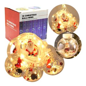 Super Serie Led Cascada Aros Y Esferas Santa Calidas 10w