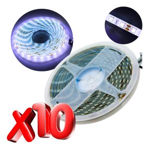 Alternative view of Paquete 10 Pz Tira Led 5 Mts 5050 Con Recubrimiento 12v