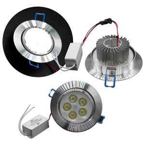 Paquete 5 Lampara Led Empotrar Dirigible Satin 5w Luz Blanca