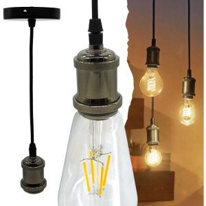 Alternative view of Soquet Industrial Metalico Vintage Decorativo Socket