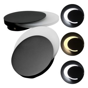 Lampara Led Arbotante Media Luna Tres Tonos Minimalista Hd