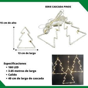 Alternative view of Serie Cascada Led Vintage Pinos , Estrellas , Lunas A Elegir