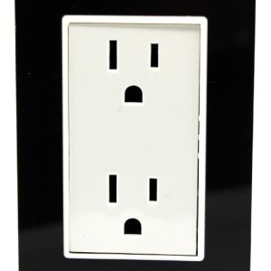 Alternative view of Pack De 10 Placas Negro Elegante Apagadores Y Contactos