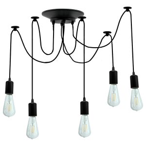 Lámpara De Techo Colgante Vintage Industrial Araña Con Focos