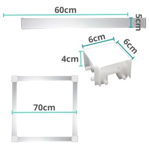 Alternative view of Lampara Cuadrada 80w (6500k) Blanco Frio