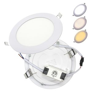 Pack 10 Lampara Panel Led Empotrar 3 Tonos 9w