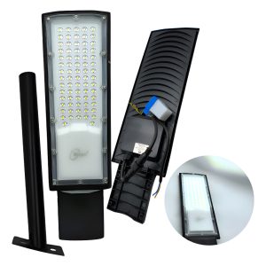 Super Suburbana Fotocelda De 100w Con Brazo Luz Blanca Ip65