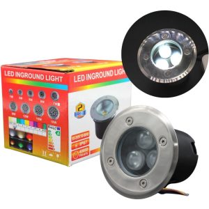 Lampara Empotrado Led 3w Para Piso Blanca Frio 6500k