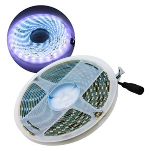 Tira Led 5 Mts 5050 Con Recubrimiento 12v Color Blanco