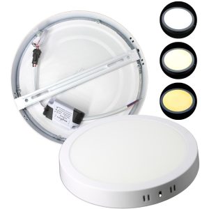 Lampara De Sobreponer Led De 18w Tres Tonos Completa Plafon