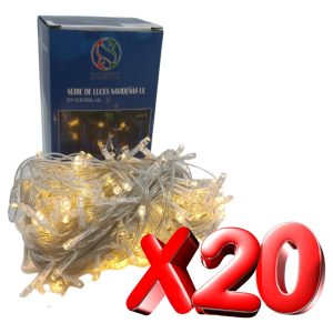 Paquete De 20 Series Cascada Navidad De 300 Color Cálido