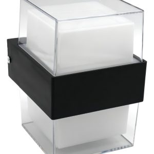 Alternative view of Lampara Arbotante Doble Luz Cubo Vintage Elegante Exterior Color Negro
