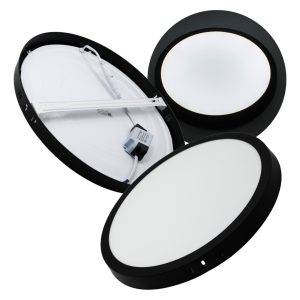 Lampara Led Sobreponer 24w Luz Blanca Orilla Negra 6500k
