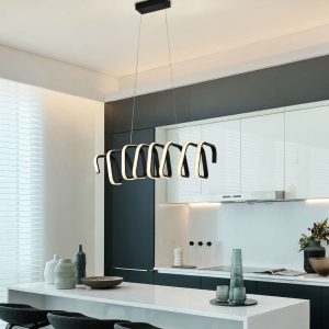 Lampara Colgante Semi Espiral Moderno Candil Aria Silicon