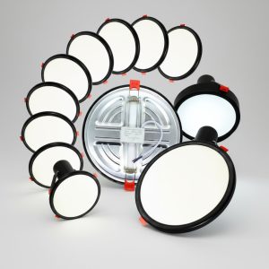 10 Lamparas Spot Negra 15w Ajustable Cualquier Bote O Caja