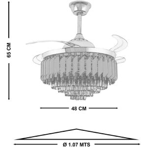 Alternative view of Super Lampara Con Ventilador De Techo Smart 3 Temperaturas