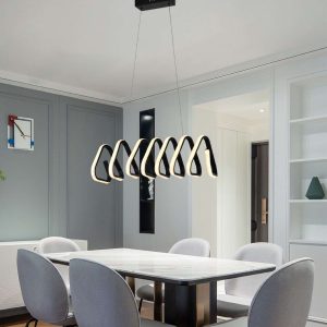 Lampara Colgante Semi Espiral Moderno Candil Luxor Silicon