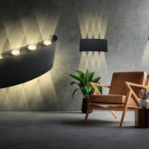 Pack De 2 Lamparas Led Pared Arbotante 8 Luces Luz Cálida