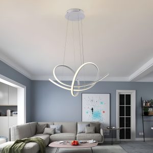 Lampara Colgante Minimalista Moderno Candil Moño Silicon