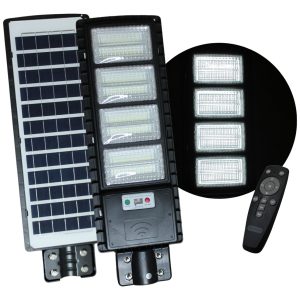 Lámpara Suburbana Solar 200w Led 6500k Con Control Remoto