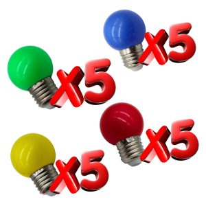 Alternative view of Pack 20 Focos Led Mini Bombilla Colores Navidad Decoración