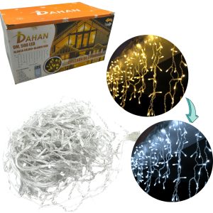 Serie Cascada Navidad De 500 Led 9mt 2 En 1 Con Control