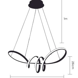 Alternative view of Lampara Colgante Minimalista Moderno Candil Rio Silicon