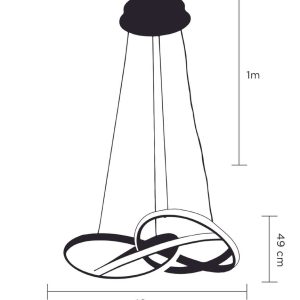 Alternative view of Lampara Colgante Minimalista Moderno Candil Space Silicon