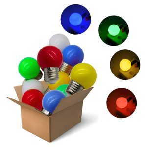 Pack 10 Focos Led Mini Bombilla Colores Navidad Decoración