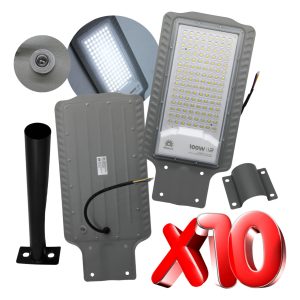 Alternative view of Paquete 10 Lampara Suburbana Led 100w Con Brazo Y Fotocelda