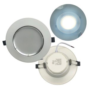 Lámpara Blanco Con Satín 12w Para Empotrar Diseño Elegante