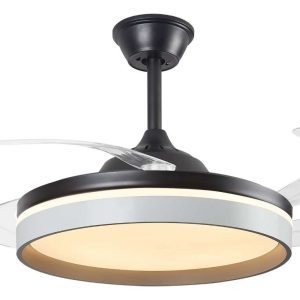 Lampara Ventilador Candil Slim Aspas Retractil 42 Control