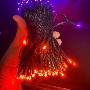 Luces Serie Led Halloween Naranja Y Morado (20 Mts) 200leds