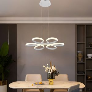 Lampara Colgante Minimalista Moderno Candil Flor Silicon