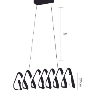 Alternative view of Lampara Colgante Semi Espiral Moderno Candil Luxor Silicon