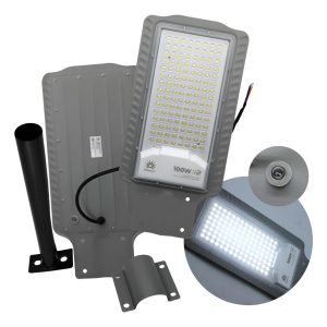 Paquete 10 Lampara Suburbana Led 100w Con Brazo Y Fotocelda