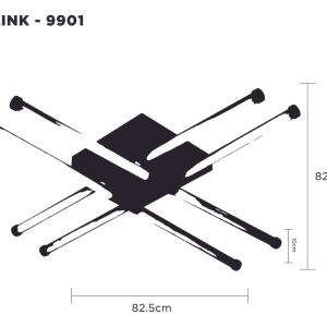 Alternative view of Link Negro Colgante Neon Minimalista Vintage Completo