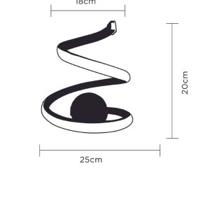 Alternative view of Lampara De Pared Neon Led Minimalista Decorativa Espi 3215-b