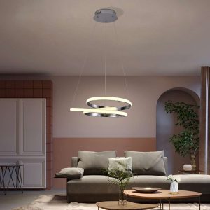 Lampara Colgante Moderno Liston Candil Carmel Silicon