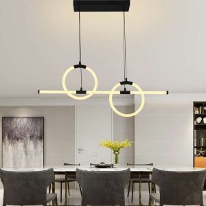 Alternative view of Candil Negro Colgante Minimalista Neon Vintage Completo