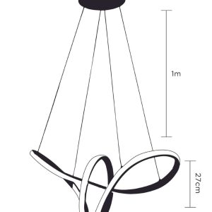 Alternative view of Lampara Colgante Minimalista Moderno Candil Mandala Silicon