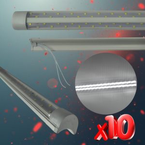Alternative view of Pack 10 Regletas Doble Tira Led 36w 1.20 M Completa Oferta