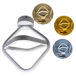 Lampara Colgante Neon 2 Rombos Moderno 15w 3 Temperaturas